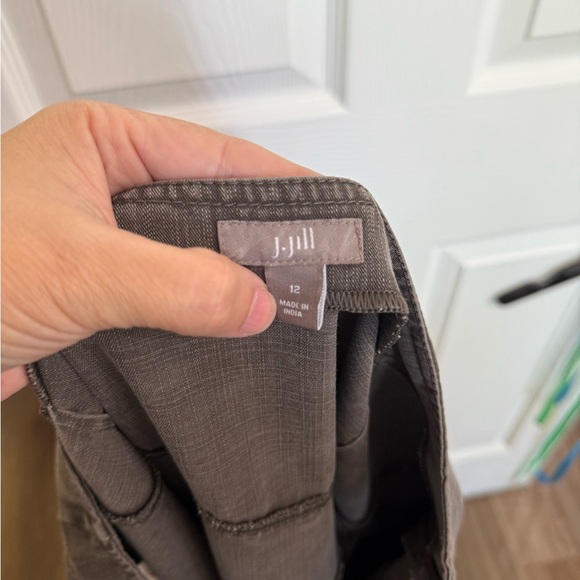 J. Jill Grey Brown Denim Maxi Skirt Size 12 Tencel Long Flowy Modest Boho - Picture 6 of 7